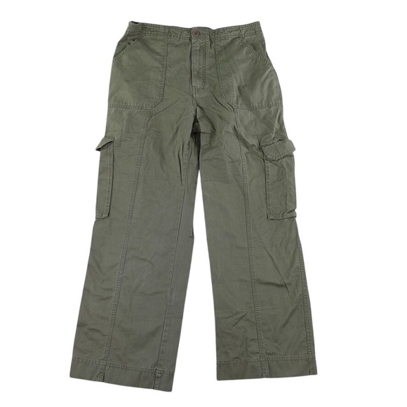 Abercrombie & Fitch Other - Abercrombie & Fitch Cargo Pants Women Size 12/31 Military Green Casual Bohemian